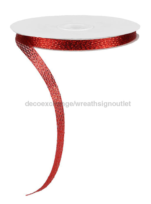 .5’X30Yd Metallic/Pp Corsage Ribbon Red Rs403936