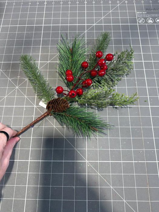 Christmas Cedar and Berry Pick Red 69281