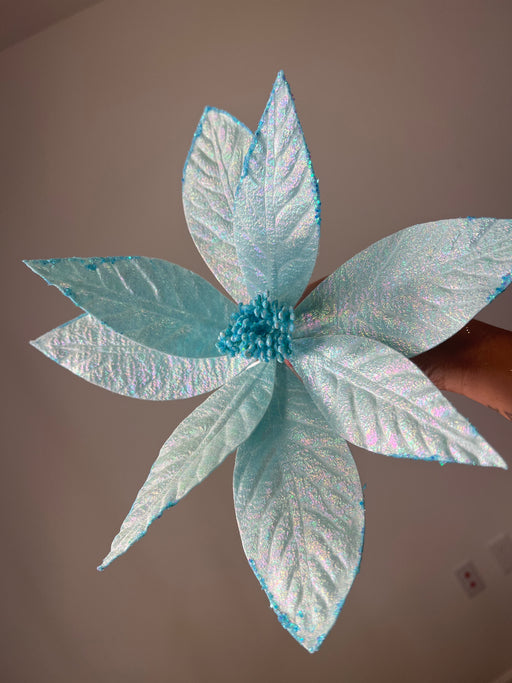 Glossy Poinsettia Stem H13Xdia10 86293BL - DecoExchange®