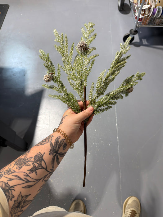 20in Spray-Snowy Soft Touch Norfolk Pine with Pinecones IP510386