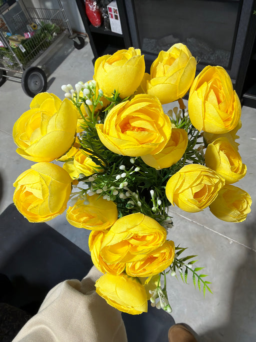 Mini Camillia Bush - 12 Stems - Yellow - 36352 - DecoExchange®