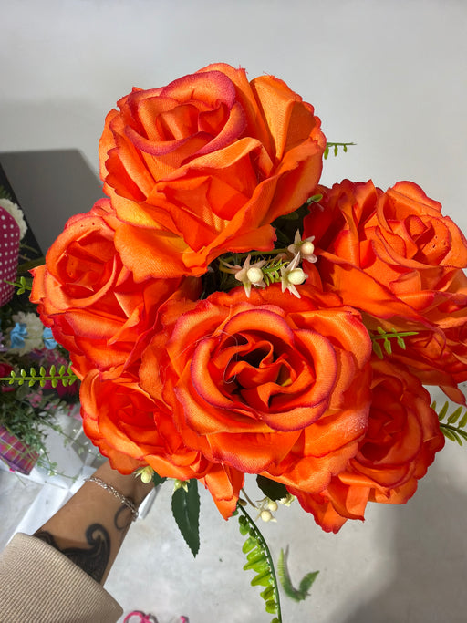 Elegant Rose - 9 Stems - Orange - 52543 - DecoExchange®