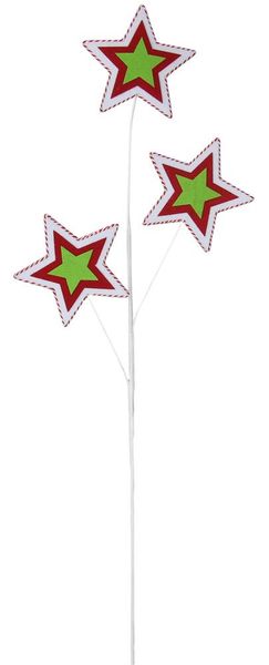 31.5"L Star Spray Red/White/Lime XS1087