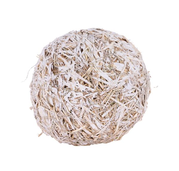 3"DIA Painted Grass Ball Natural/White KC2086