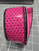 1.5"X10Yd Glitter Swiss Dots Fuchsia/Black RGH131983 - DecoExchange®