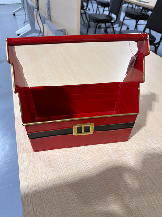 Metal Box with Handle-Santa Outfit 10Lx10Hx5W IP571015