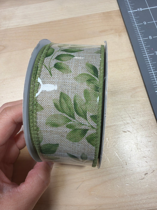 1.5"X10Yd Greenery Lt Nat/Multi Green/Sage RGH116689