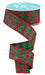 1.5"x10yd Glitter Harlequin Emerald Green/Red RGH144058