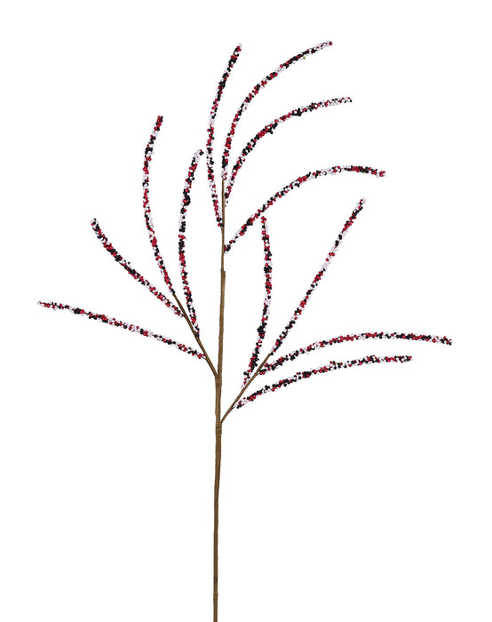 32"L Mini Styro Bead Spray X3 Red/White/Black MN0568E9