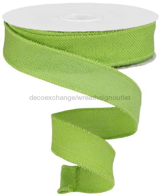 1.5" X 25Yd Faux Burlap Wired Fresh Green RA2059RK - DecoExchange