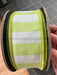 1.5’’ X Loyds Green White Stripe Taffeta Dupion Back Ds-87-1651 Ribbon