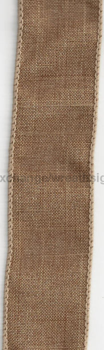 1.5"X50YD DARK NATURAL CANVASD Ribbon X501409-24 - DecoExchange