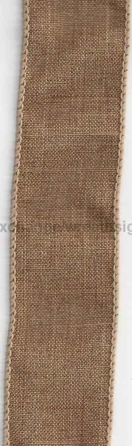 1.5"X50YD DARK NATURAL CANVASD Ribbon X501409-24 - DecoExchange