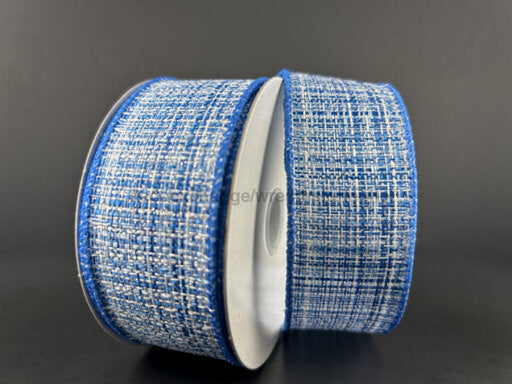 1.5’X10Y Blue-Light Blue-Silver Metallic Tweed Ribbon (Product Code: 72414-09-25)