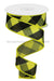 1.5’’X10Yd Bold Check On Royal Yellow/Black/Grey Rga112829 Ribbon