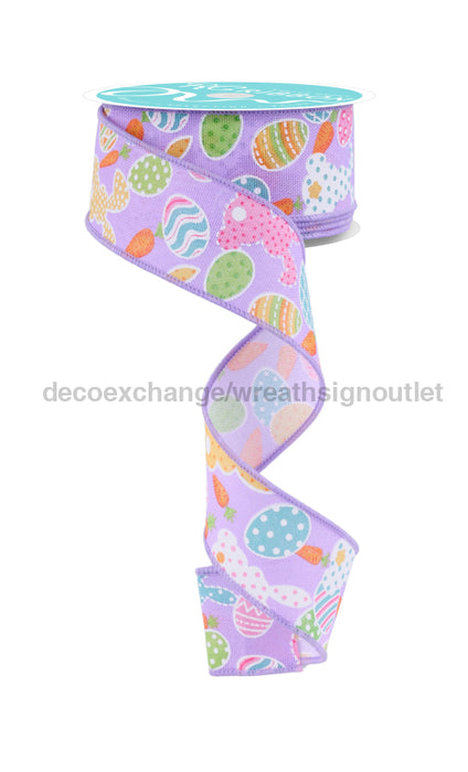 1.5’’X10Yd Bunny/Carrot/Egg Lavender/Multi Rgf155313 Ribbon