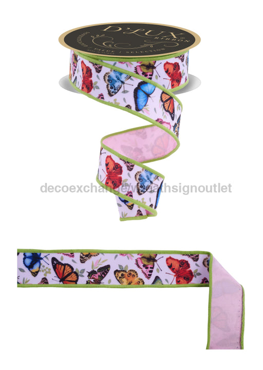 1.5’’X10Yd Butterflies/Fused Sage/Pnk/Multi Lx1058Kl Ribbon