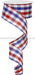 1.5"X10Yd Check Red/White/Blue RG01054 - DecoExchange