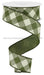 1.5’’X10Yd Diagonal Check On Royal Moss Green/Ivory RGA127352 Ribbon