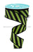 1.5’’X10Yd Diagonal Glitter Stripe Lime/Black RGF194233 Ribbon