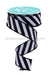 1.5’’X10Yd Diagonal Glitter Stripe White/Black RGF194227 Ribbon