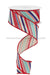 1.5’’X10Yd Diagonal Stripe Lt Nat/Lt Blue/Royal/Red RGE182418 Ribbon