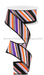 1.5’X10Yd Diagonal Stripe White/Purple/Orange/Black Rge182489 Ribbon