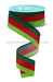 1.5’’X10Yd Faux 3-In-1 Vertical Stripe Emerald/Red/Lime RGE160906 Ribbon