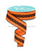 1.5’X10Yd Faux Royal Burlap/Lace Middle Orange/Black Rgc811220 Ribbon