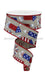 1.5’’X10Yd Firecrackers Natural/Red/White/Blue RGE119918 Ribbon