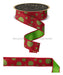 1.5’’X10Yd Giant Multi Polka Dots/Fused Red/Lime/Fresh Green LX323524 Ribbon