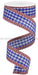 1.5’’X10Yd Gingham Check/Edge Royal Blue/White/Red RGA1715A1 Ribbon