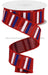 1.5’’X10Yd Horizontal Stripe On Royal Burg/Red/Blue/White RGA120405 Ribbon