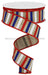 1.5’’X10Yd Horizontal Stripe On Royal Lt Beige/Red/Blue/White RGA1204A1 Ribbon