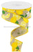 1.5"X10Yd Lemon W/Leaves/Flowers/Ryl Lt Beige/Yllw/Grn RGC166001 - DecoExchange