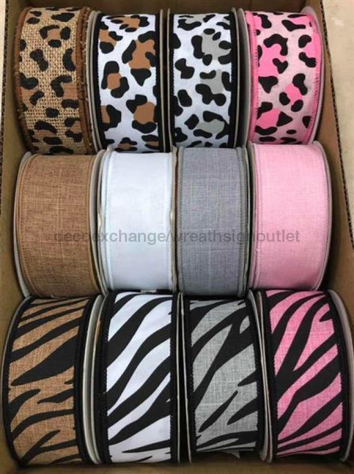 1.5"X10Yd Leopard Print Assorted 12 Assorted RW8127 - DecoExchange