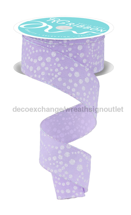 1.5’’X10Yd Mini Glitter Dots Lavender/Irid White RGF1730G6 Ribbon