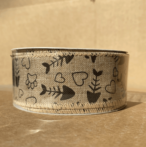 1.5"X10YD NAT LINEN/KITTY CAT LOVE Q919909-15 - DecoExchange