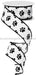 1.5"X10yd Paw Print White/Black RG1776X6 - DecoExchange