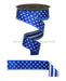 1.5’’X10Yd Polka Dot/Stripe/Fused Royal Blue/White LX305525 Ribbon