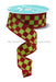 1.5’’X10Yd Print Glitter Check Lime Green/Red RGH1059W1 Ribbon