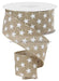 1.5"X10Yd Random Star Lt Beige/White RGE111801 - DecoExchange®