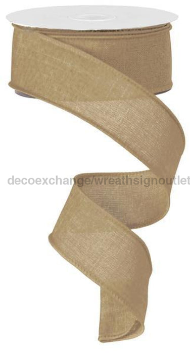 1.5"X10Yd Royal Burlap Beige RG127801 - DecoExchange