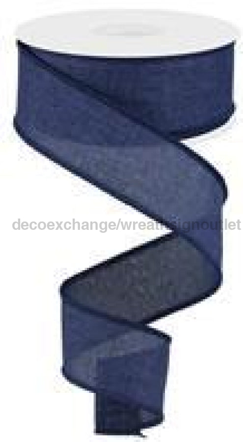 1.5"X10Yd Royal Burlap Navy Blue RG127819 - DecoExchange
