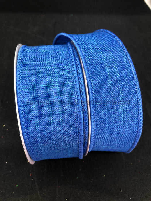 1.5"X10YD ROYAL BURLAP Navy / denim RG127825 - DecoExchange