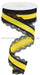 1.5"X10Yd Scalloped Edge Royal Burlap Sun Yellow/Black RGA154157 - DecoExchange