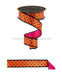 1.5’’X10Yd Small Polka Dot/Fused Orange/Black/Hot Pink Lx3050Ja Ribbon