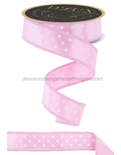 1.5’’X10Yd Small Polka Dot/Fused Pink/White Lx303022 Ribbon