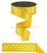 1.5’’X10Yd Small Polka Dot/Fused Yellow/White Lx303029 Ribbon