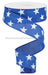 1.5"X10Yd Stars On Royal Royal Blue/White RGA111525 - DecoExchange